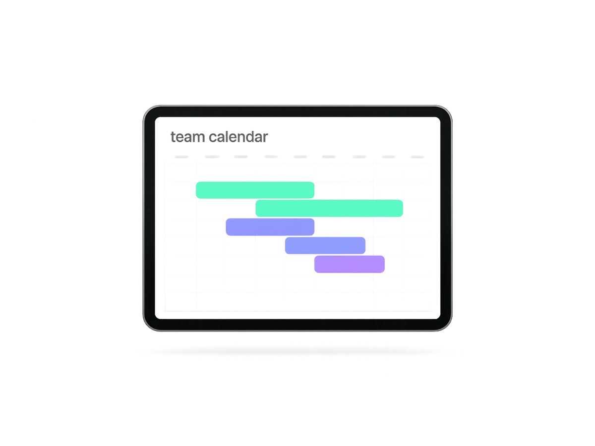 Calendario de equipo con ausencias solapadas