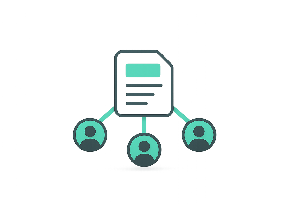 Reparto de documentos por empleado y rol