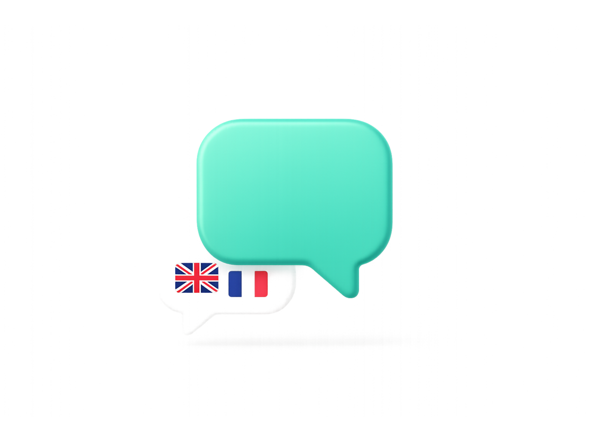 Conversación de WhatsApp en varios idiomas