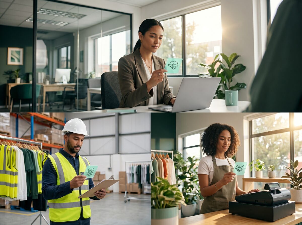 Benefits segmented by groups and sites across the company